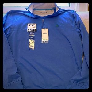 Blue 1/4 zip IZOD sweater